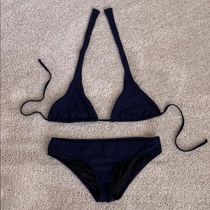 J. Crew navy bikini. Top Large, bottom Medium